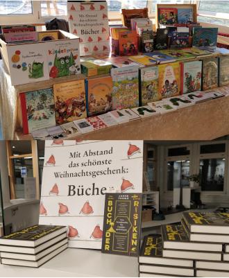Unsere Büchertische auf den Wintermarkt der Katenkampschule der Lebenshilfe und beim Hespos-Universum im Rathaus Ganderkesee